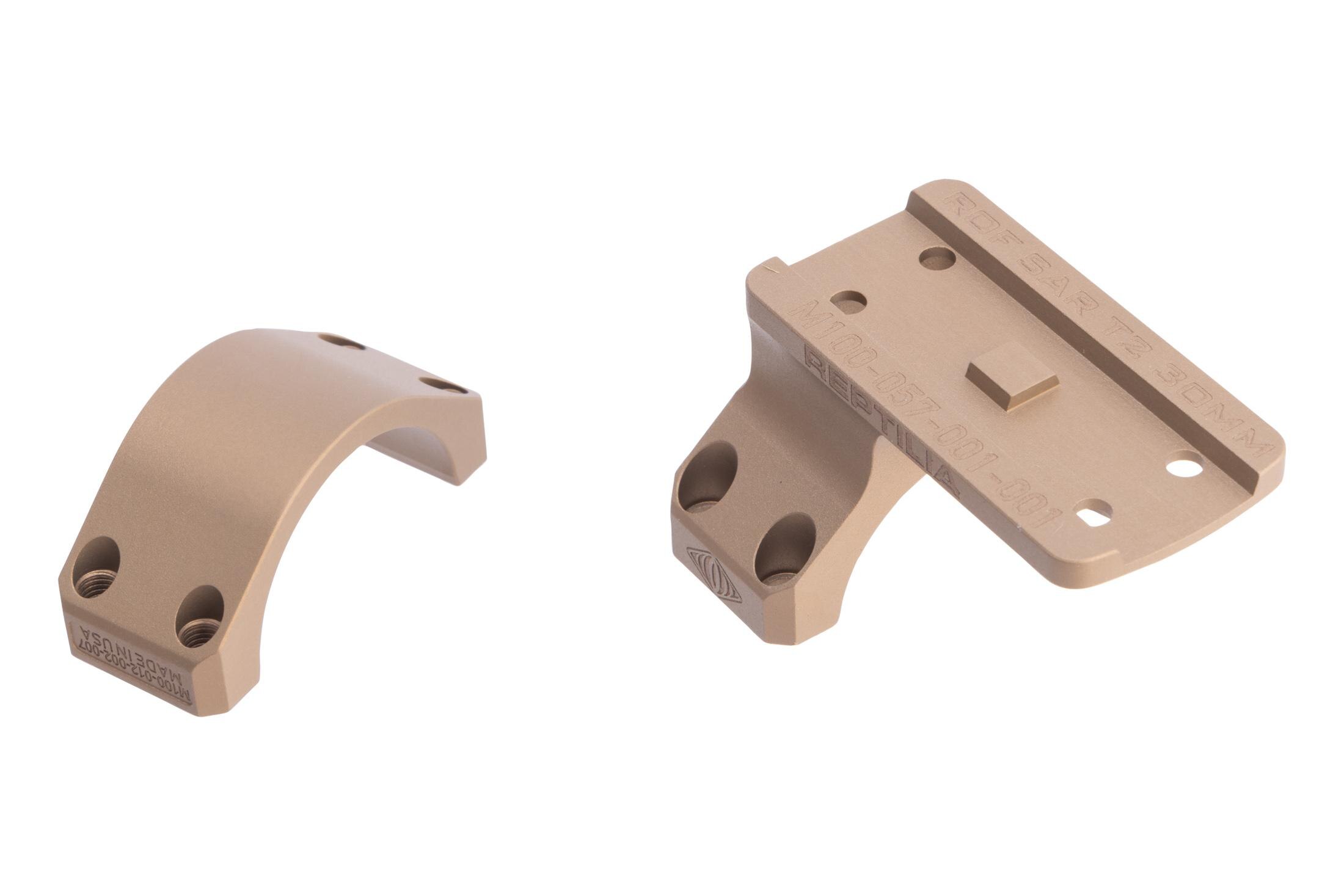 Reptilia ROF-SAR, Mount, for Aimpoint Micro Footprint, fits 30mm Optic, Anodized, Flat Dark Earth